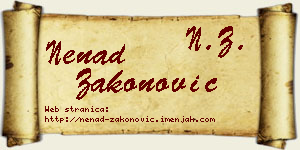 Nenad Zakonović vizit kartica